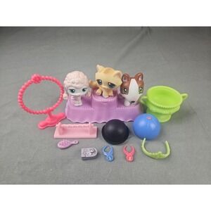 Littlest Pet Shop Totally Talented Pets #152 153 154 Poodle PERSIAN Bull Terrier